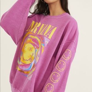 COPY - Like New - Oversized UO band sweatshirt